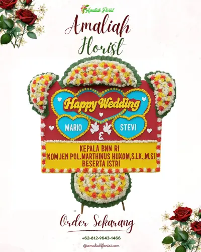 Karangan Papan Bunga Pernikahan di Lebakbarang